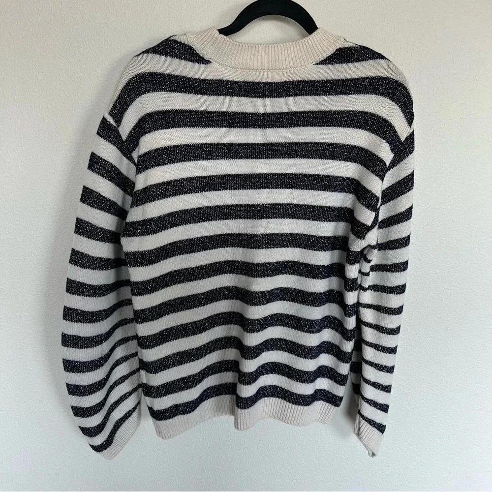NWOT BA&SH Sunday Striped Wool Jumper Pullover Sweater Ecume Casual Women’s 8 - Picture 11 of 13